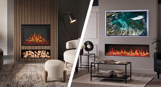 10 Beautiful TV Media Wall Ideas [with electric fireplace]